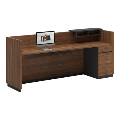 Professional reception Oscar walnut-anthracite 180x65x110cm