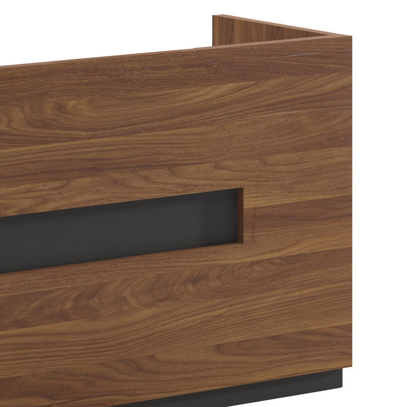 Professional reception Oscar walnut-anthracite 180x65x110cm