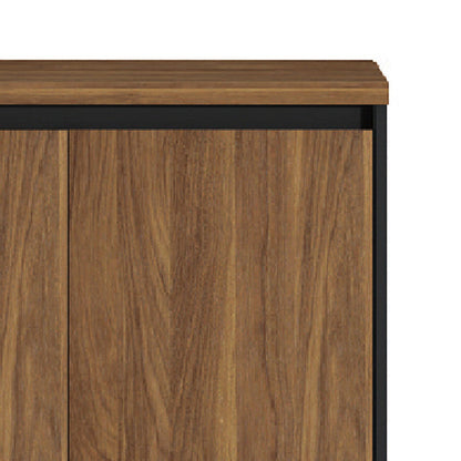 Professional low cabinet Oscar in walnut-anthracite color 80x40x80cm