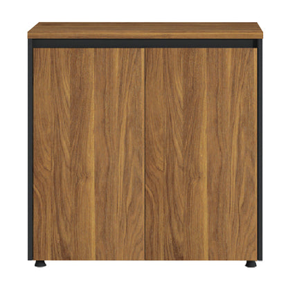 Professional low cabinet Oscar in walnut-anthracite color 80x40x80cm