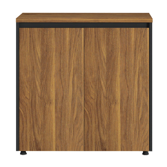 Professional low cabinet Oscar in walnut-anthracite color 80x40x80cm