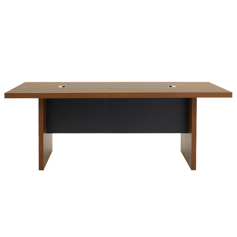 Professional conference table Oscar 5cm walnut-anthracite 240x120x76cm