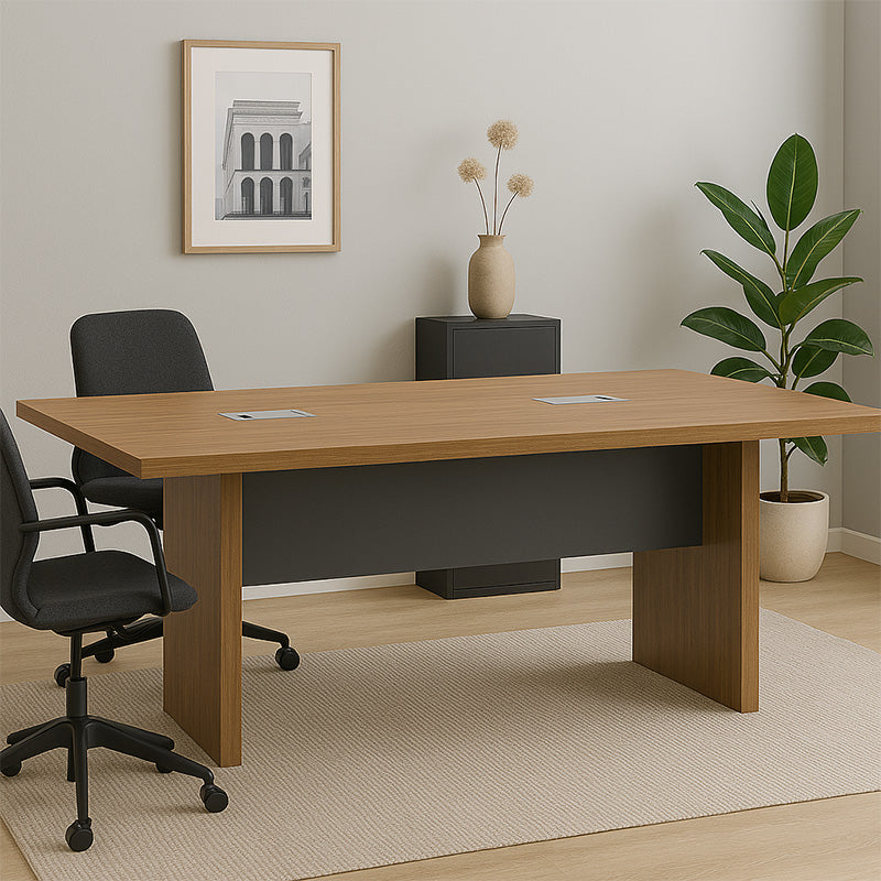 Professional conference table Oscar walnut-anthracite 200x100x76cm