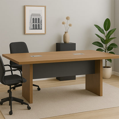Professional conference table Oscar walnut-anthracite 200x100x76cm