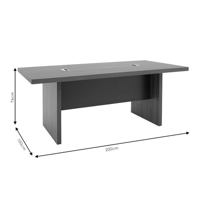 Professional conference table Oscar walnut-anthracite 200x100x76cm