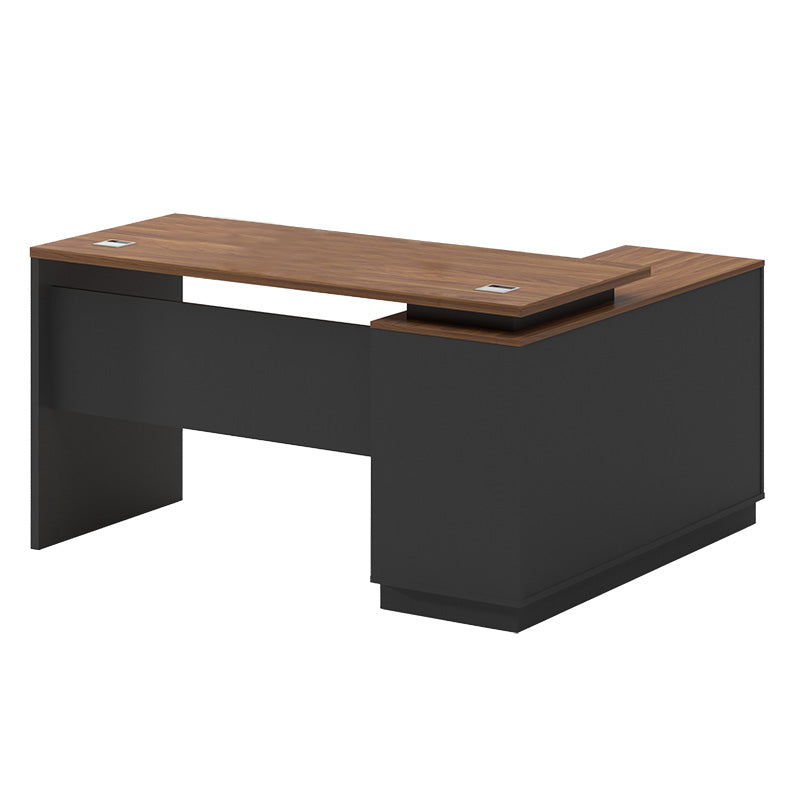 Professional left corner office desk Oscar walnut-anthracite 160x140x76cm