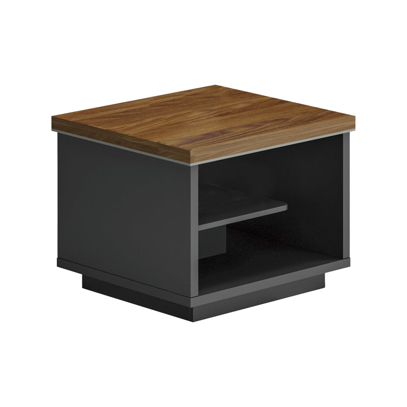 Office table professional Oscar pakoworld melamine in walnut-charcoal shade 60x60x42cm