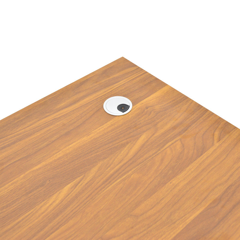 Professional office desk Oscar in walnut-dark grey color 150x80x76cm