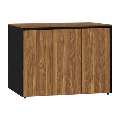 Professional office low cabinets Oscar walnut-anthracite 200x40x80cm