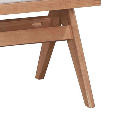 Winslow chair pakoworld wood rubberwood light walnut-pvc natural rattan-fabric gray