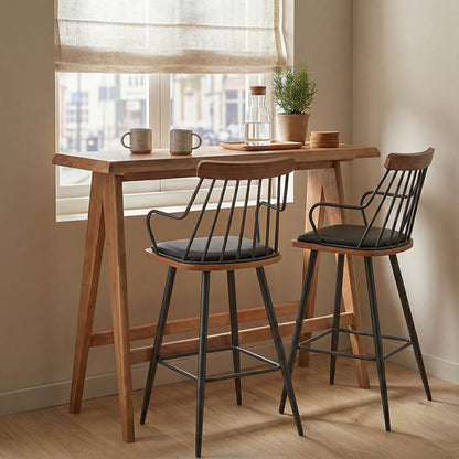 Dining Bar table Winslow rubberwood walnut 120x45x100cm