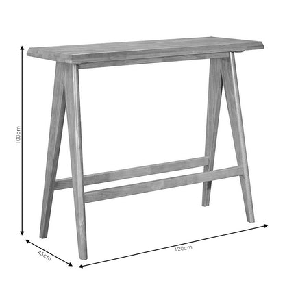 Dining Bar table Winslow rubberwood walnut 120x45x100cm
