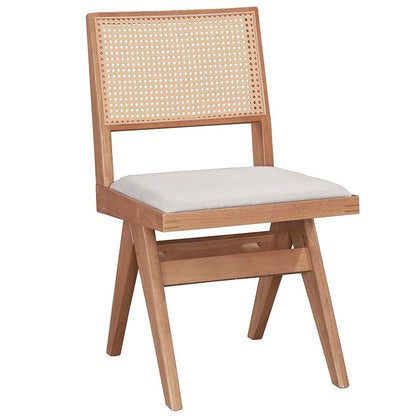 Winslow dining table set of 7 rubberwood in light walnut shade 160x85x75cm