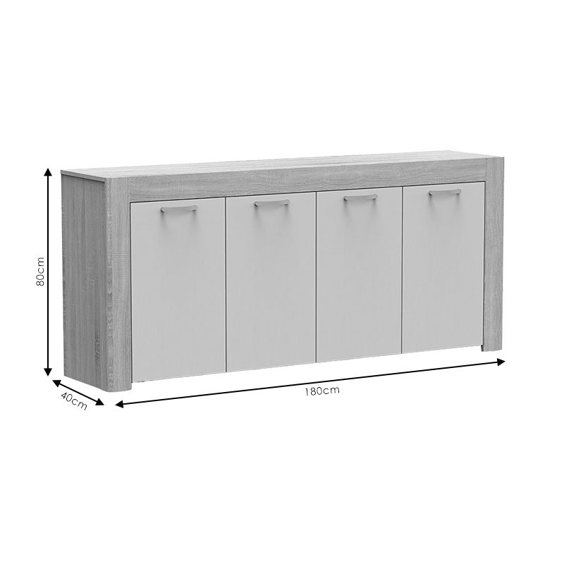 Buffet Haven pakoworld sonoma-white 180x40x80cm