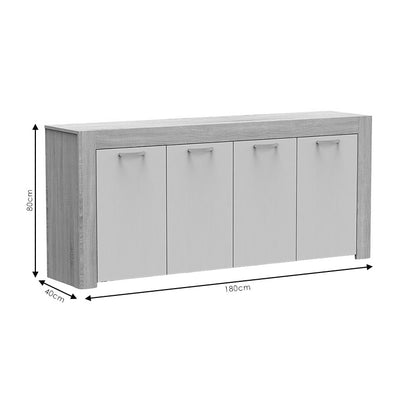 Buffet Haven pakoworld sonoma-white 180x40x80cm