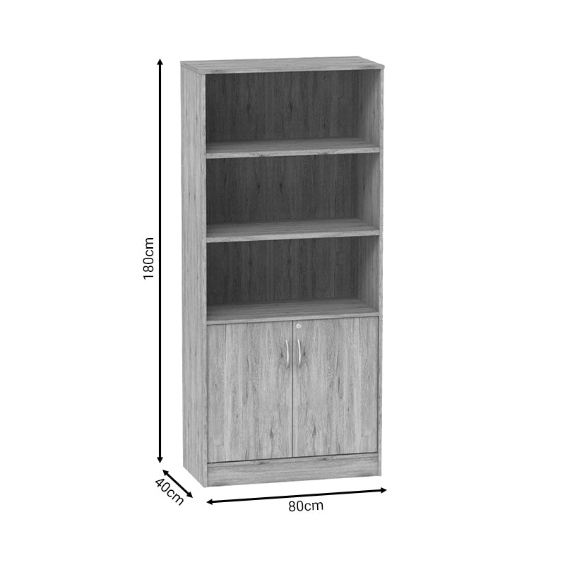 Bookcase professional Anze pakoworld natural melamine 80x40x180cm