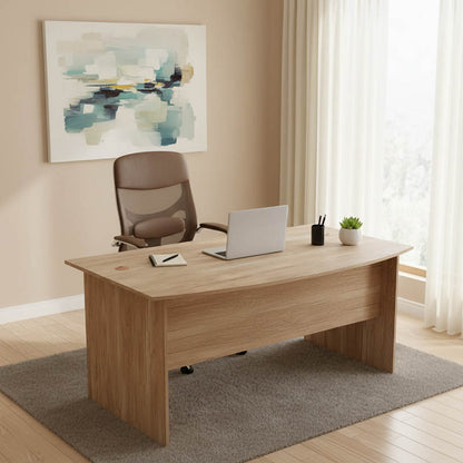 Work desk Anze natural melamine 180x93.5x75cm