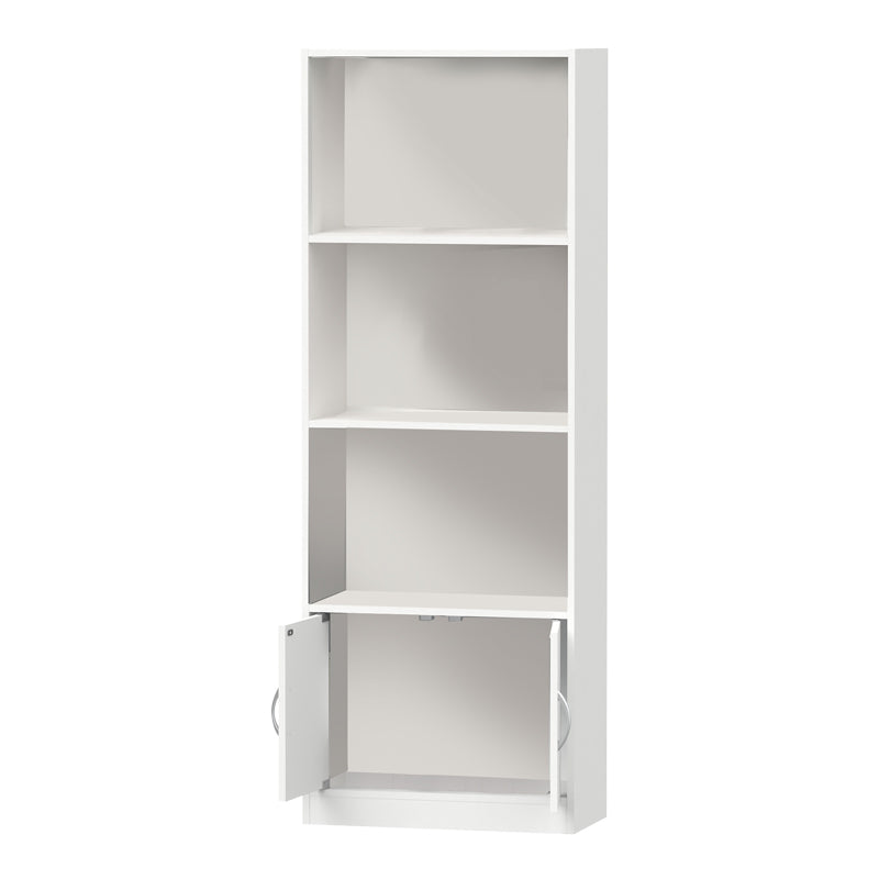 Bookcase Negan pakoworld white melamine 60x29x166cm