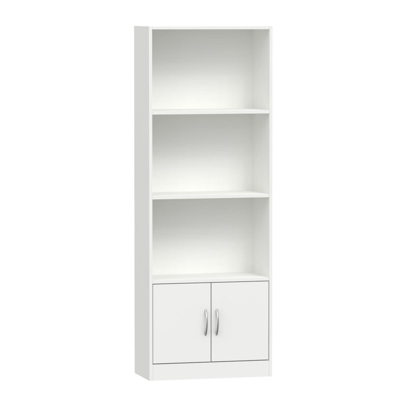 Bookcase Negan pakoworld white melamine 60x29x166cm