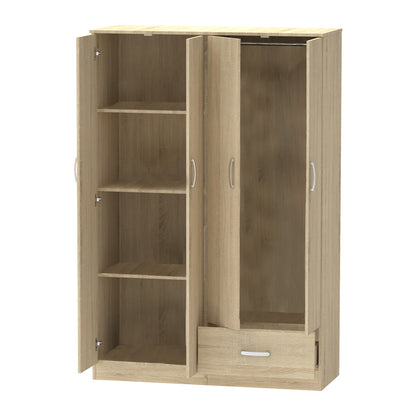 Four-leaf wardrobe Karter pakoworld sonoma melamine 121x48x180cm