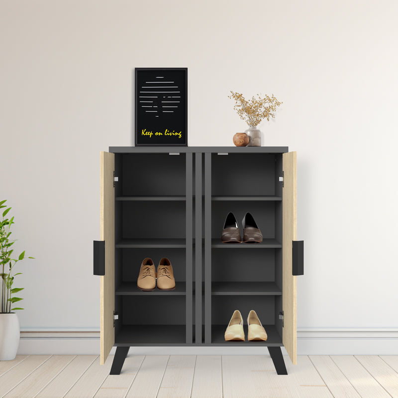 Shoe cabinet Shoby sonoma-anthracite 70.5x30x91cm