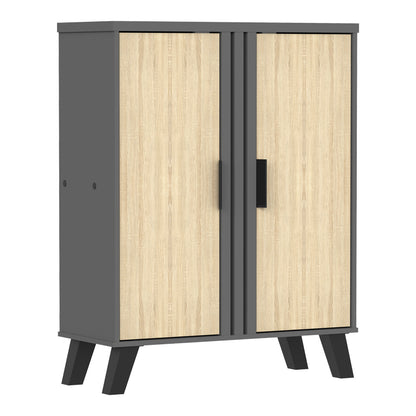 Shoe cabinet Shoby sonoma-anthracite 70.5x30x91cm