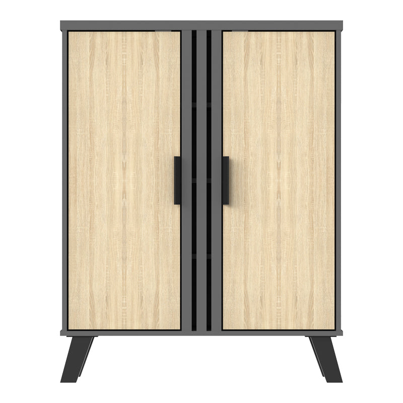 Shoe cabinet Shoby sonoma-anthracite 70.5x30x91cm