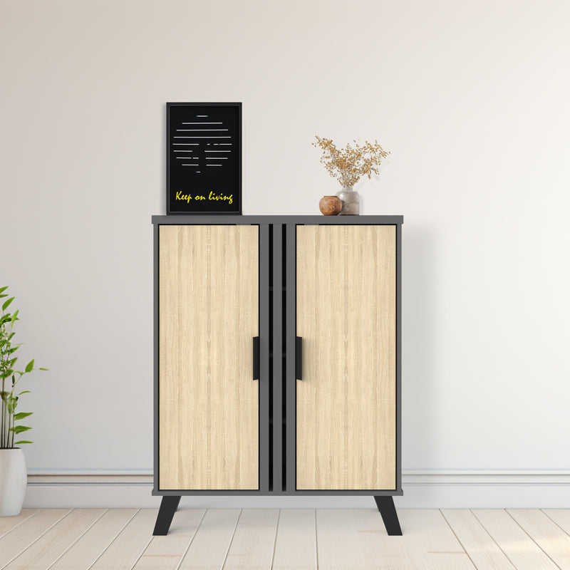 Shoe cabinet Shoby sonoma-anthracite 70.5x30x91cm