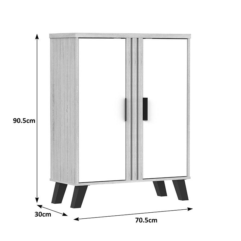 Shoe cabinet Shoby white-sonoma 70.5x30x91cm