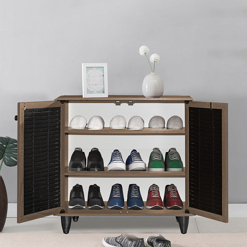 Shoe cabinet Ronan pakoworld walnut 70.5x35x.66cm