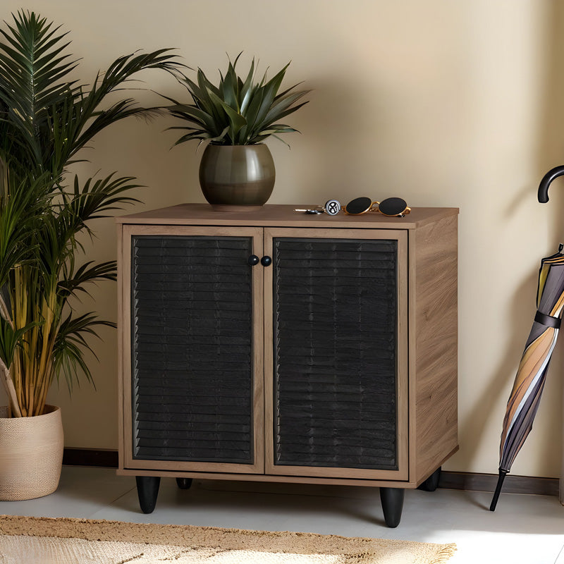 Shoe cabinet Ronan walnut 70.5x35x.66cm