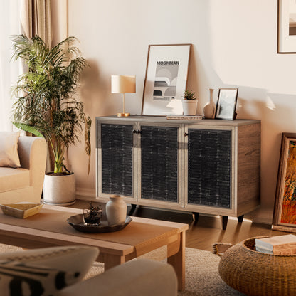 Shoe cabinet Ronan pakoworld walnut 105x35x.66cm