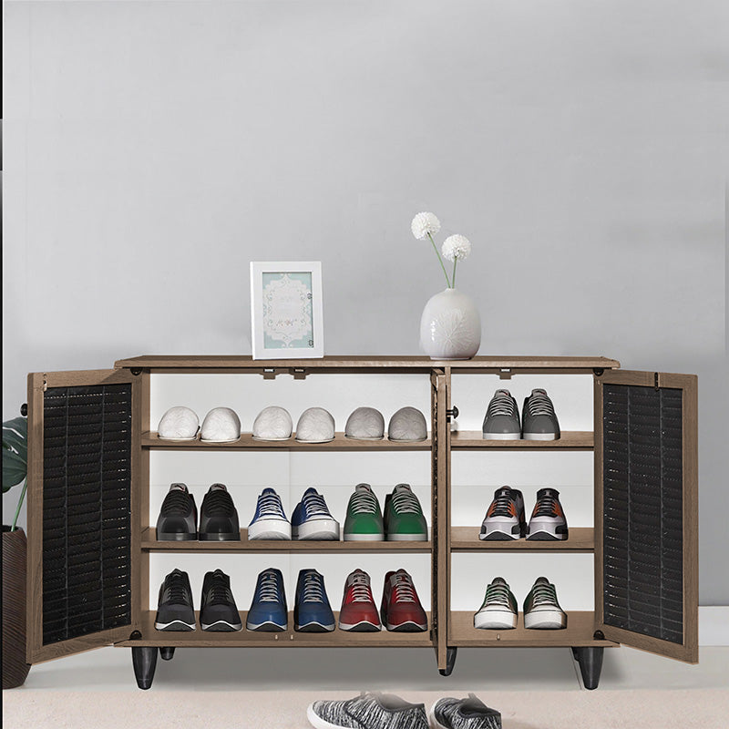 Shoe cabinet Ronan pakoworld walnut 105x35x.66cm
