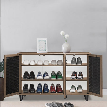 Shoe cabinet Ronan pakoworld walnut 105x35x.66cm