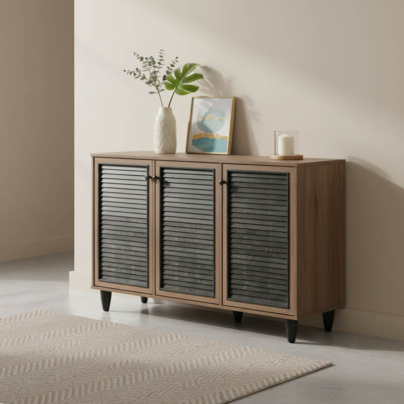 Shoe cabinet Ronan walnut 105x35x.66cm