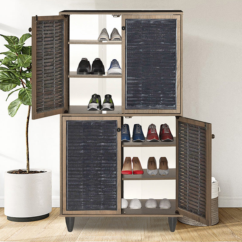 Shoe cabinet Ronan pakoworld walnut 70.5x35x122cm