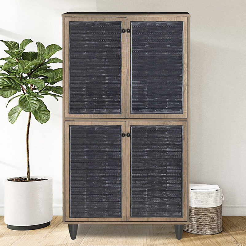 Shoe cabinet Ronan pakoworld walnut 70.5x35x122cm