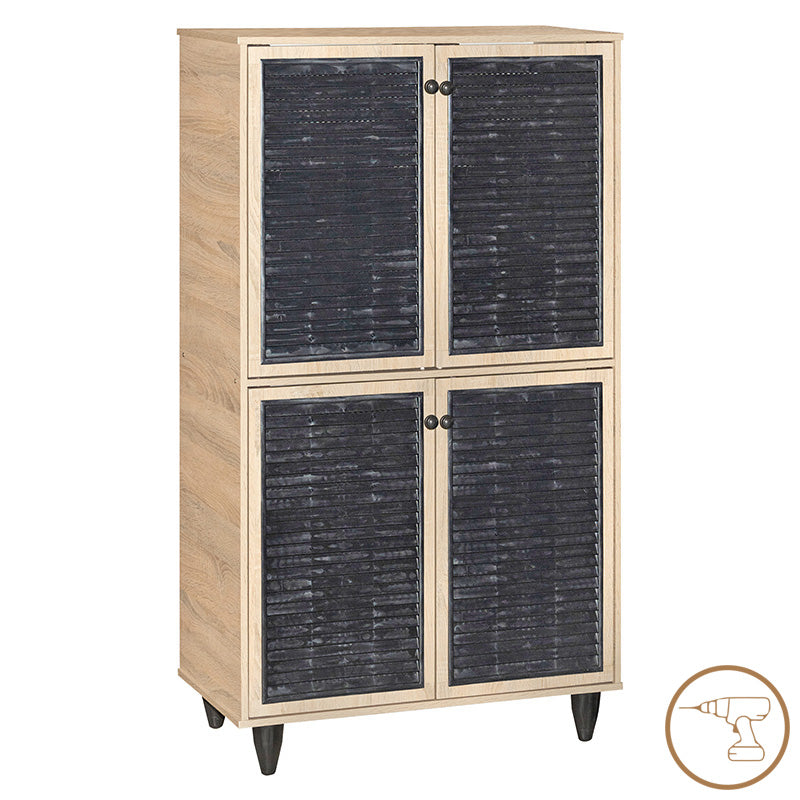 Shoe cabinet Ronan natural 70.5x35x122cm