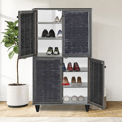 Shoe cabinet Ronan pakoworld wenge 70.5x35x122cm