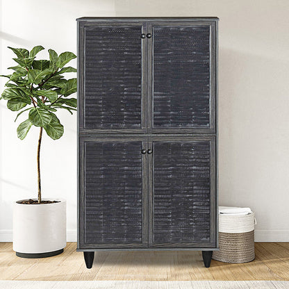 Shoe cabinet Ronan pakoworld wenge 70.5x35x122cm