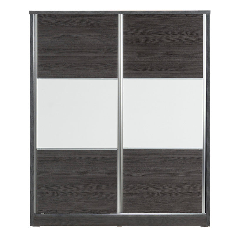 Wardrobe with 2 sliding doors Chase pakoworld in wenge colour 152.5x56.5x185cm