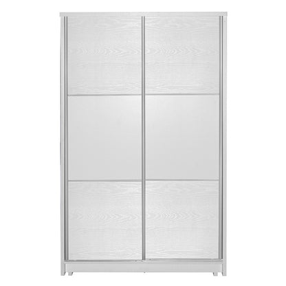 Wardrobe with 2 sliding doors Griffin pakoworld in white colour 121x56.5x180.5cm