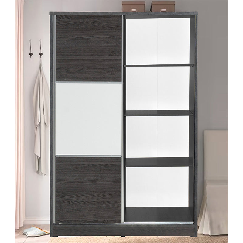 Wardrobe with 2 sliding doors Griffin pakoworld in wenge eo colour 121x56.5x180.5cm