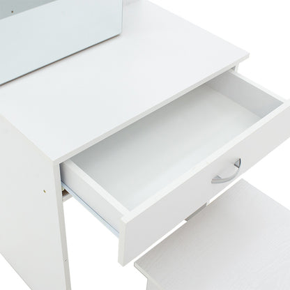 Dressing table with mirror Zelia pakoworld in white colour 60x40.5x151cm