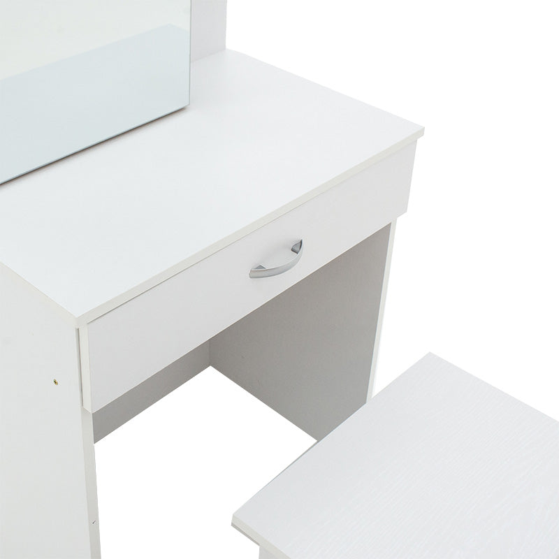 Dressing table with mirror Zelia pakoworld in white colour 60x40.5x151cm