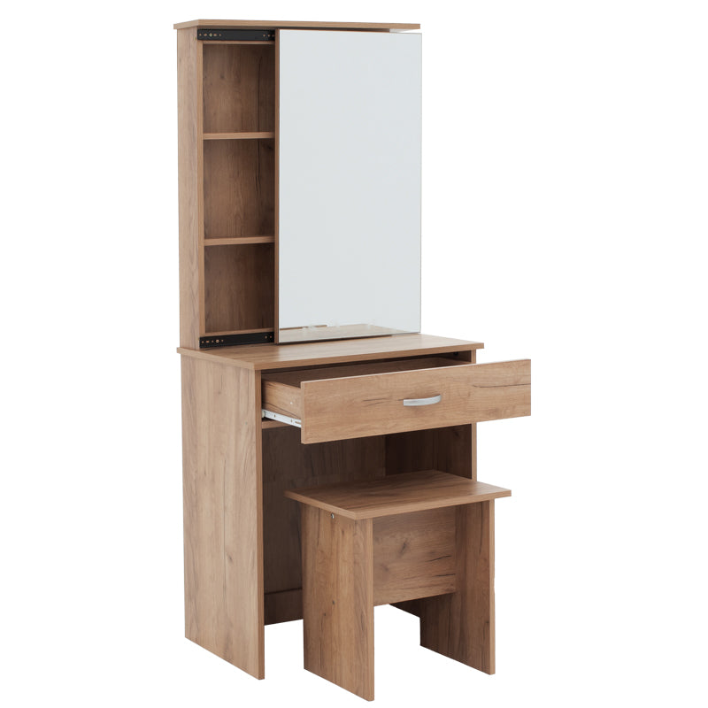 Dressing table with mirror Zelia pakoworld in natural mo colour 60x40.5x151cm