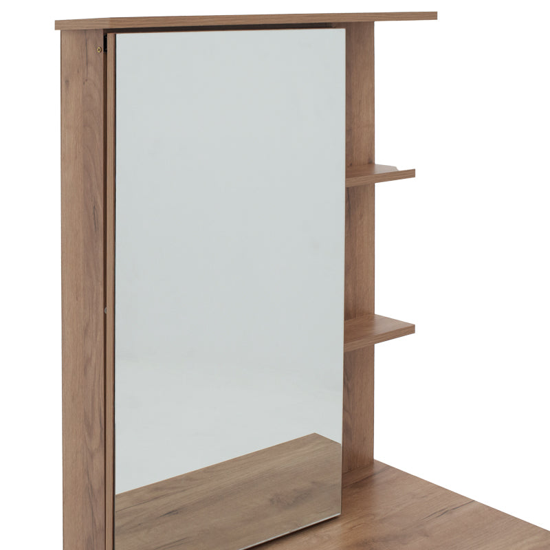 Dressing table with mirror Zelia pakoworld in natural mo colour 60x40.5x151cm