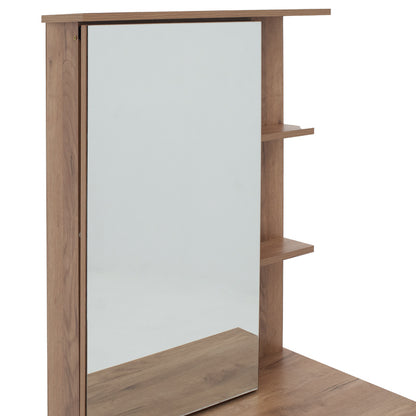 Dressing table with mirror Zelia pakoworld in natural mo colour 60x40.5x151cm