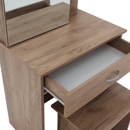 Dressing table with mirror Zelia pakoworld in natural mo colour 60x40.5x151cm