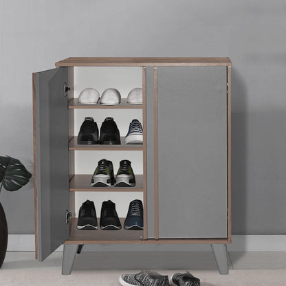 Shoe cabinet Milana pakoworld natural mo-anthracite 74x38x95cm
